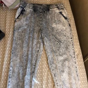 Acid wash joggers